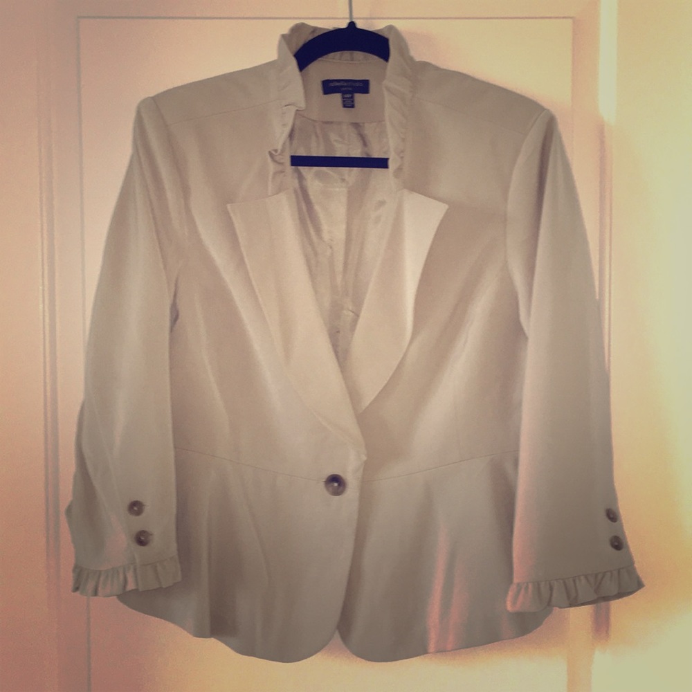 Rafaella Studio womens cream blazer